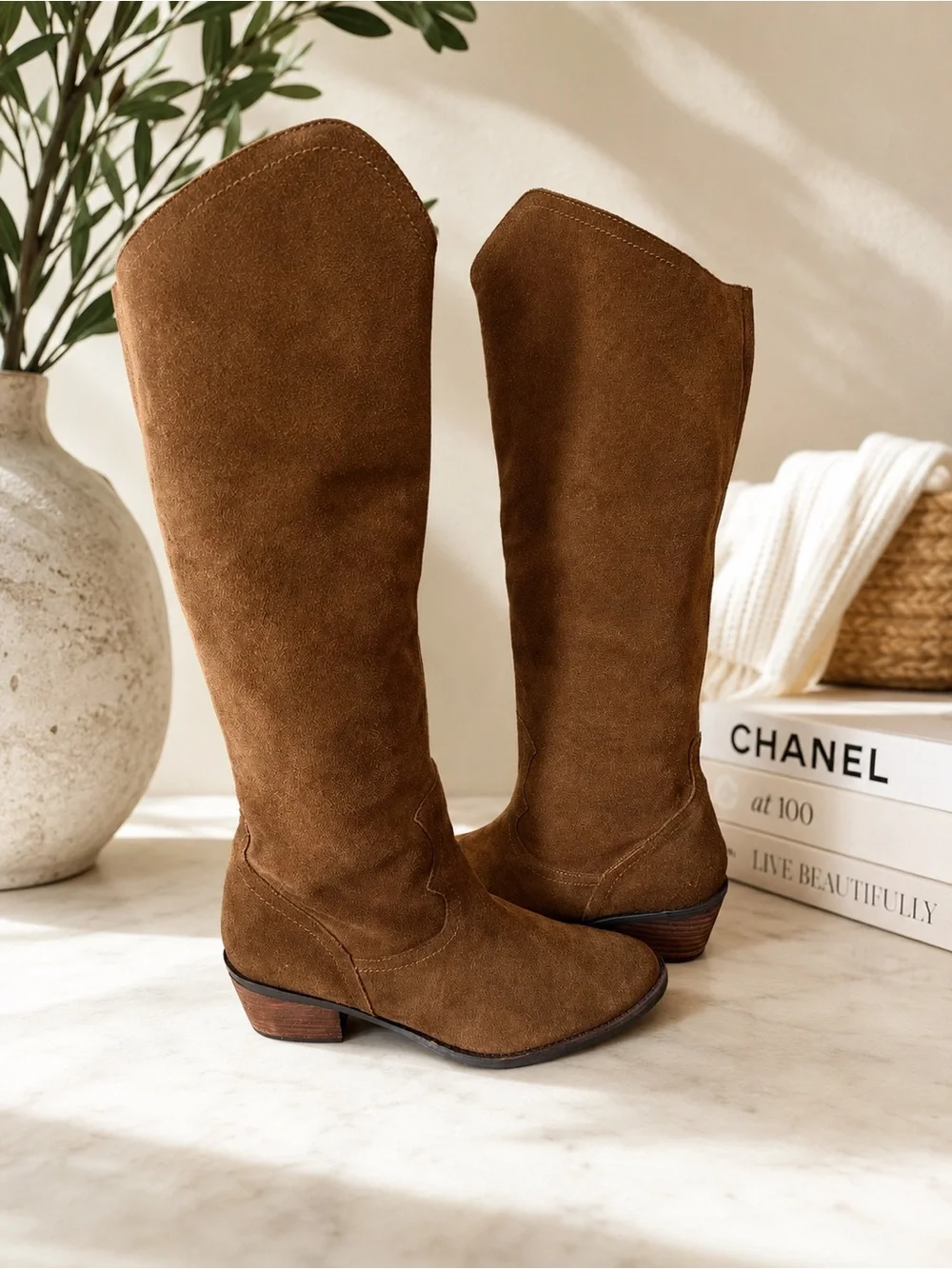 naughty monkey Brown Suede western Boots
